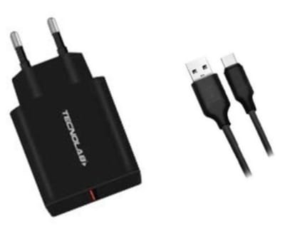 Cargador Tecnolab QC3.0 con Cable Tipo C 1.0m TL046