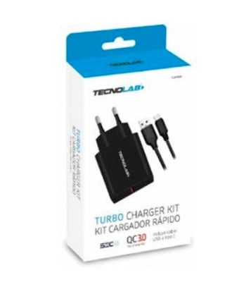 Cargador Tecnolab QC3.0 con Cable Tipo C 1.0m TL046