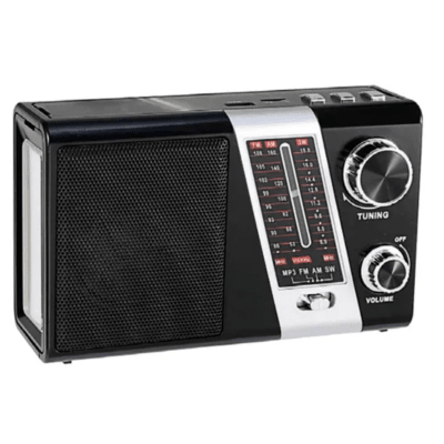 Radio Portátil TecnoLab AM/FM/SW Luz LED Solar/Recargable/USB/TF TL635