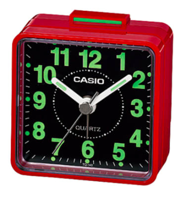 Reloj Despertador Casio TQ-140 Análogo Rojo/Negro TQ-140-4DF