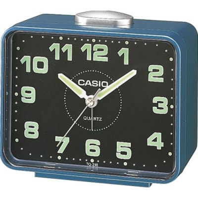 Reloj Despertador Casio TQ-218 Análogo Celeste/Negro TQ-218-2DF