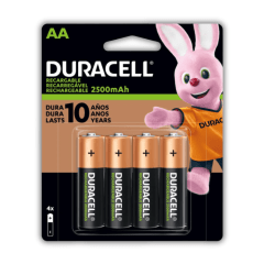 Pila Recargable Duracell AA Blister 4un.