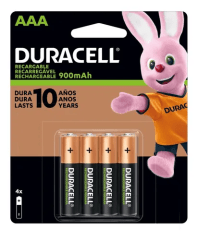 Pila Recargable Duracell AAA Blister 4un.