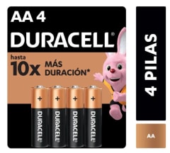 Pila Alcalina Duracell AA 4 Unidades
