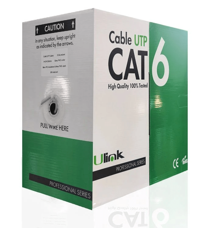Cable de Red Cat.6 Ulink 23 AWG CCA Rollo 305.0m2