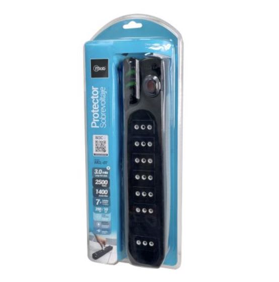 Protector Sobrevoltaje MLAB MCL-07 1400J 3.0m Negro 093053