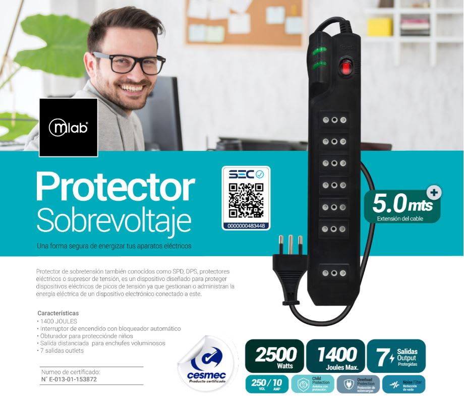 Protector Sobrevoltaje Mlab MCL-07 1400J5
