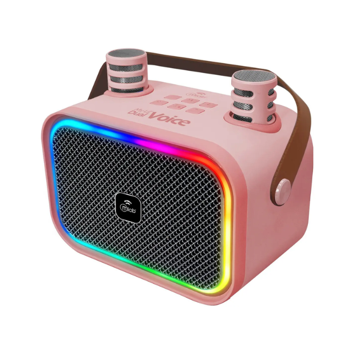 Parlante Bluetooth Mlab RGB My Lil' Dual Voice Rosado 095892