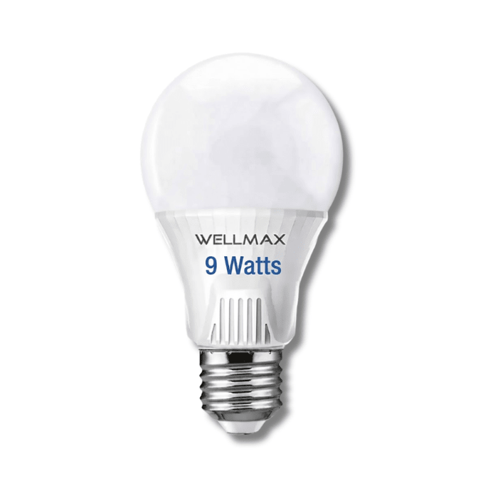 Ampolleta LED WellMax E27 Ballet A60 1un. 9W Luz Fría1