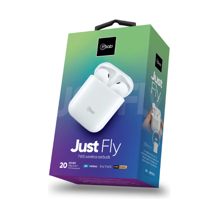 Audífono Mlab Just Fly Bluetooth TWS Blanco3