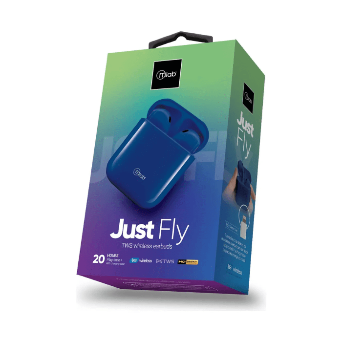Audífono Mlab Just Fly Bluetooth TWS Azul3