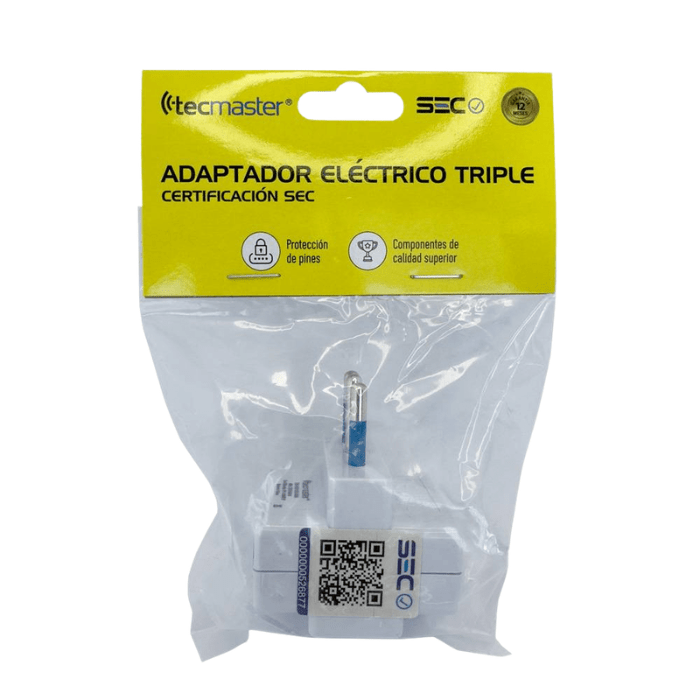 Enchufe Triple Tecmaster Blanco 1500W4
