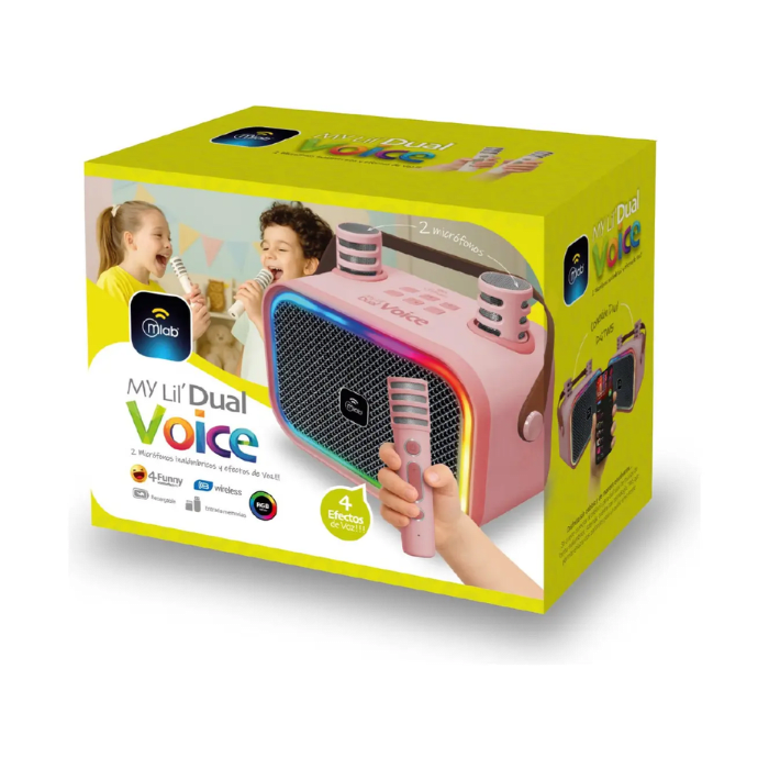 Parlante Bluetooth Mlab RGB My Lil' Dual Voice Rosado 095893