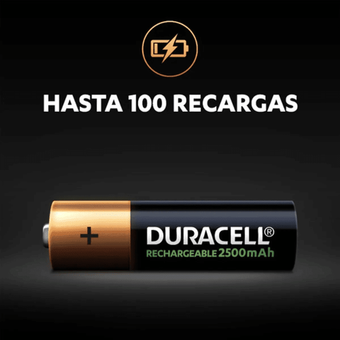 Pila Recargable Duracell AA Blister 4un.2