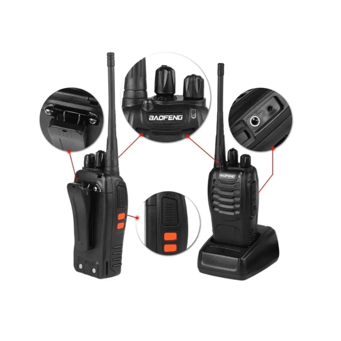 Transmisor Radio Baofeng 2 Vías Kit BF-666S Negro3