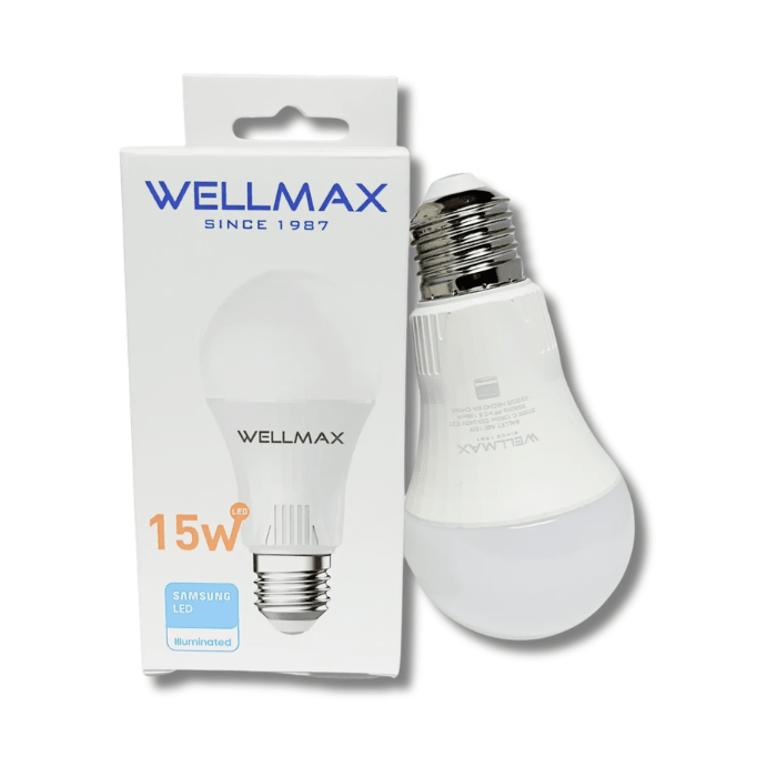 Ampolleta LED WellMax E27 Ballet A60 1un. 15W Luz Fría3
