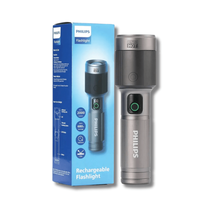 Linterna Recargable Philips LED 60W 4.500 mAh Zoom3