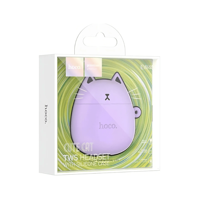 Audífono Bluetooth TWS hoco. EW45 Lilac Cat4
