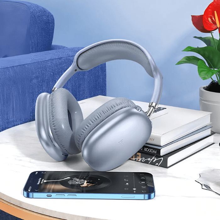 Audífono Bluetooth hoco. W35 Air Azul2