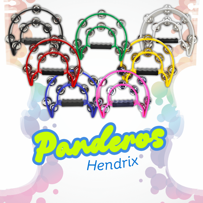 Pandero Plástico Media Luna Hendrix Blanco4