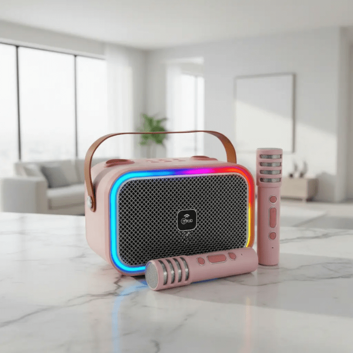 Parlante Bluetooth Mlab RGB My Lil' Dual Voice Rosado 095894