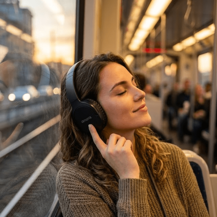 Audífonos Aiwa On-ear Bluetooth AW-K11BK Negro4
