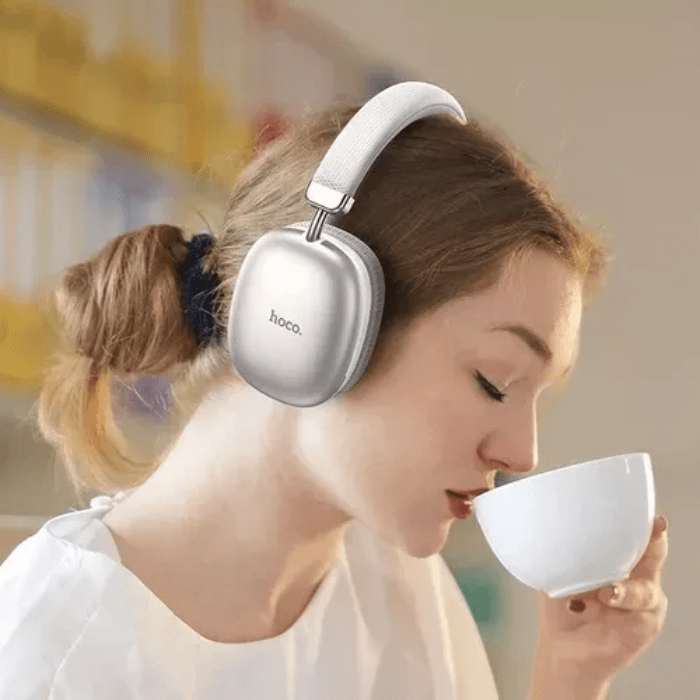 Audífono Bluetooth hoco. W35 Air Plateado4