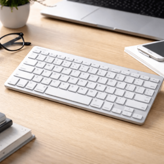 Teclado Mini Bluetooth Tecmaster Plateado4