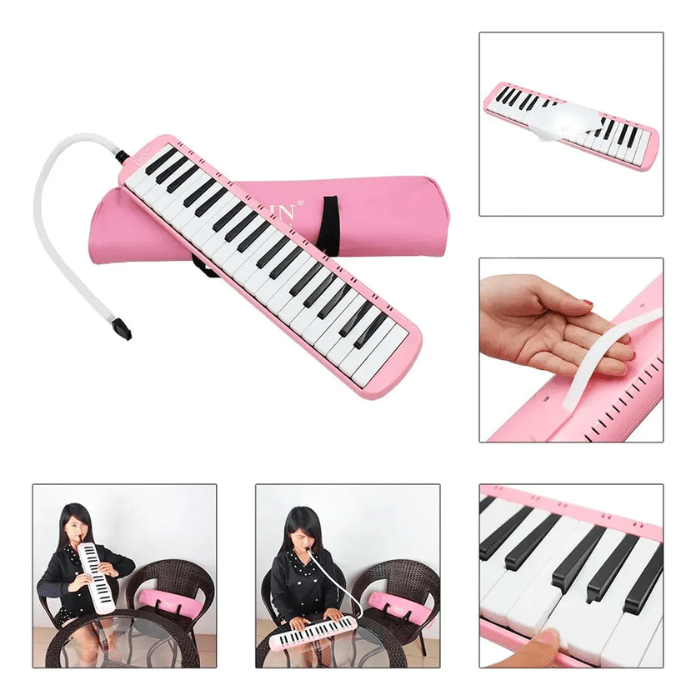 Melódica 37 Tonos Füssen con Funda y Boquilla Rosado4
