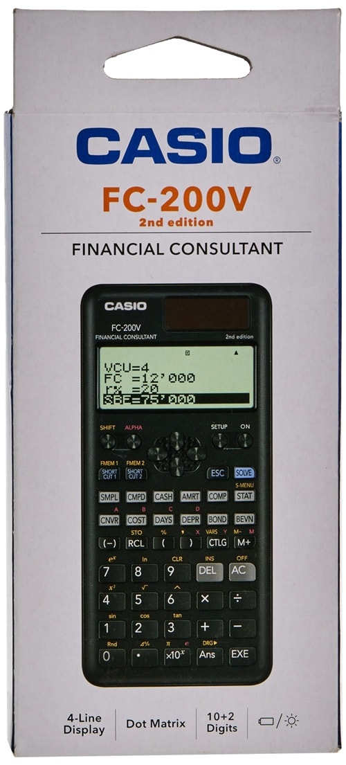 Calculadora Casio FC-200V Financiera Segunda Edición4