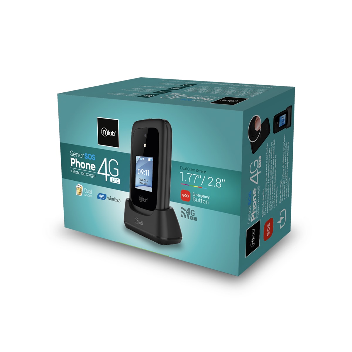 Celular Senior MLab Dual SIM 09338 Negro2