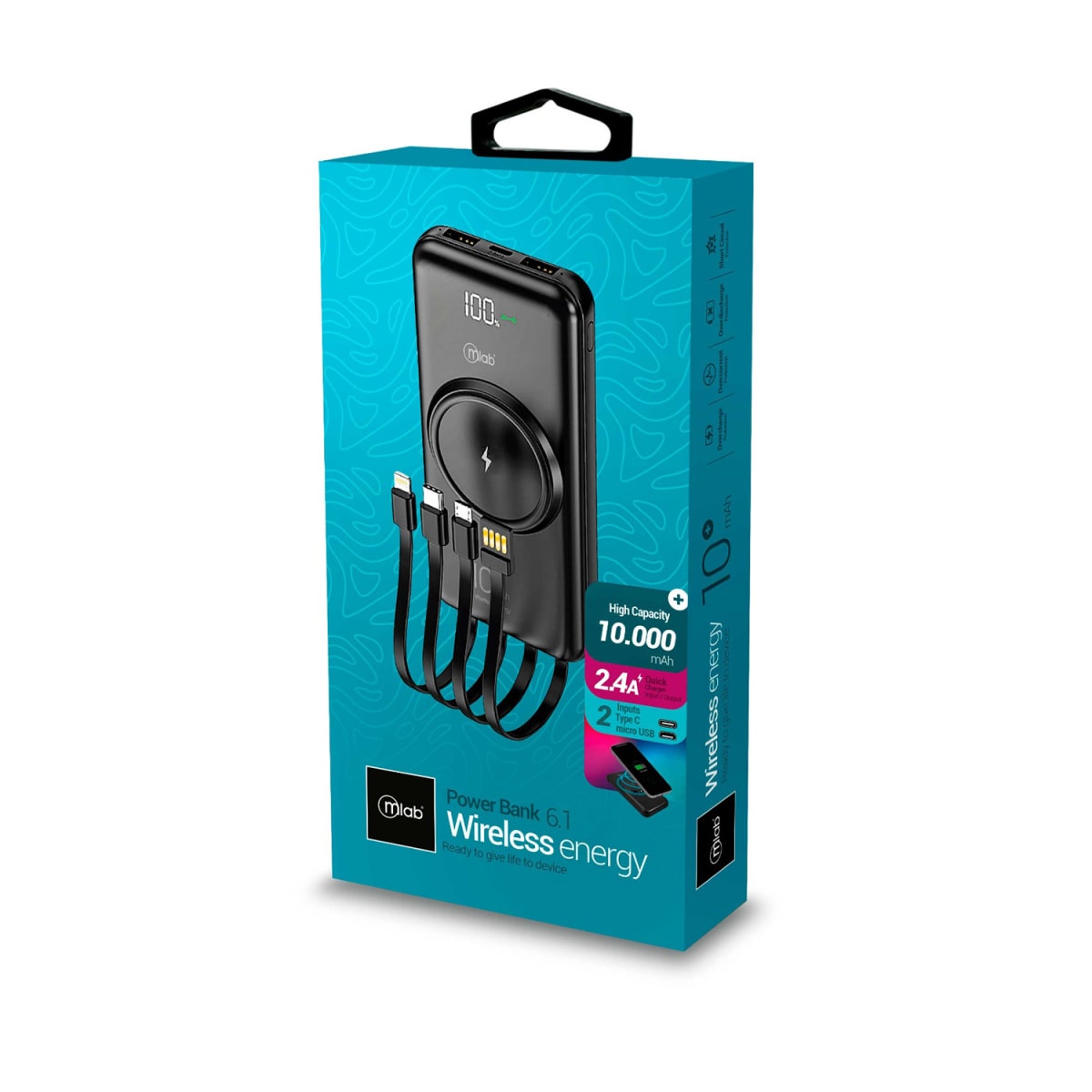 Power Bank MLab 6.1 Wireless 10.000mAh3