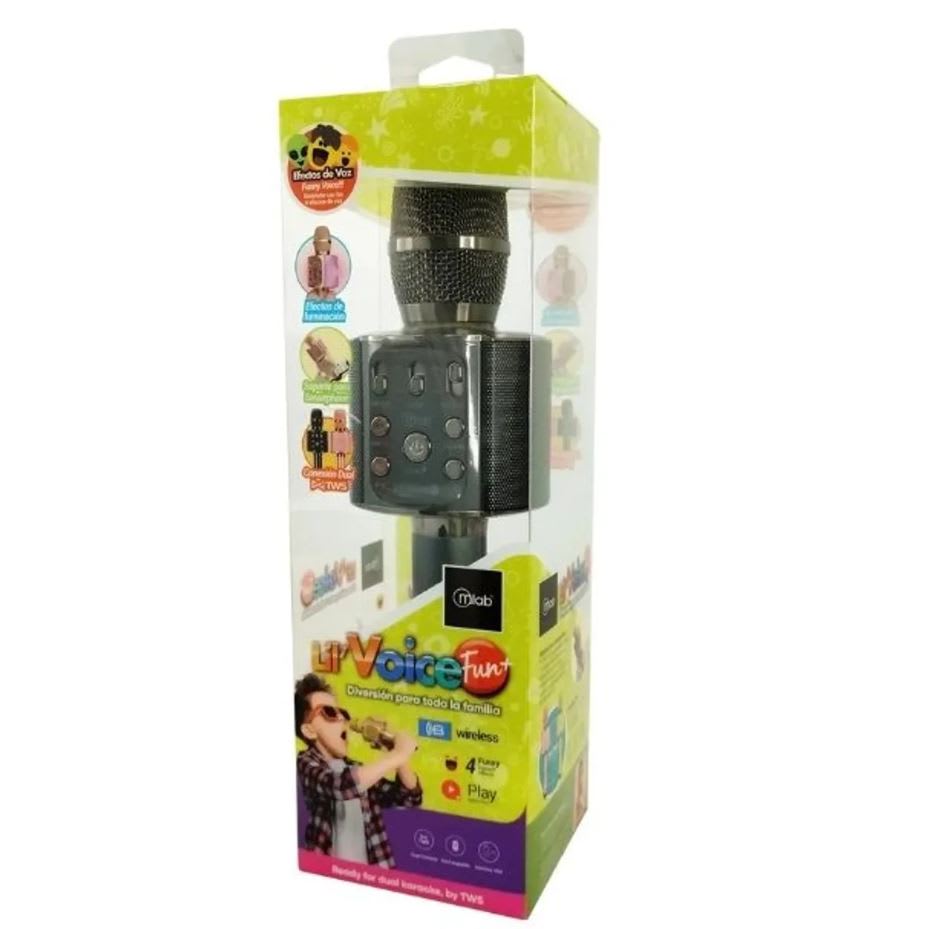 Micrófono Karaoke Mlab Lil’ Voice Fun+ Bluetooth/TWS Negro4