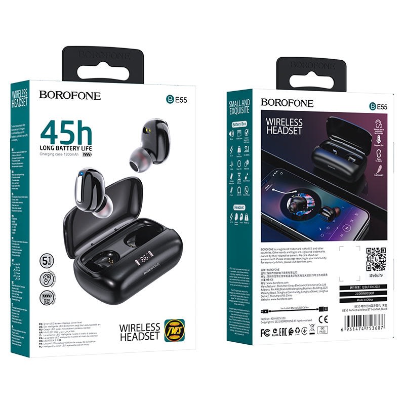 Audífono Bluetooth TWS BOROFONE BE554