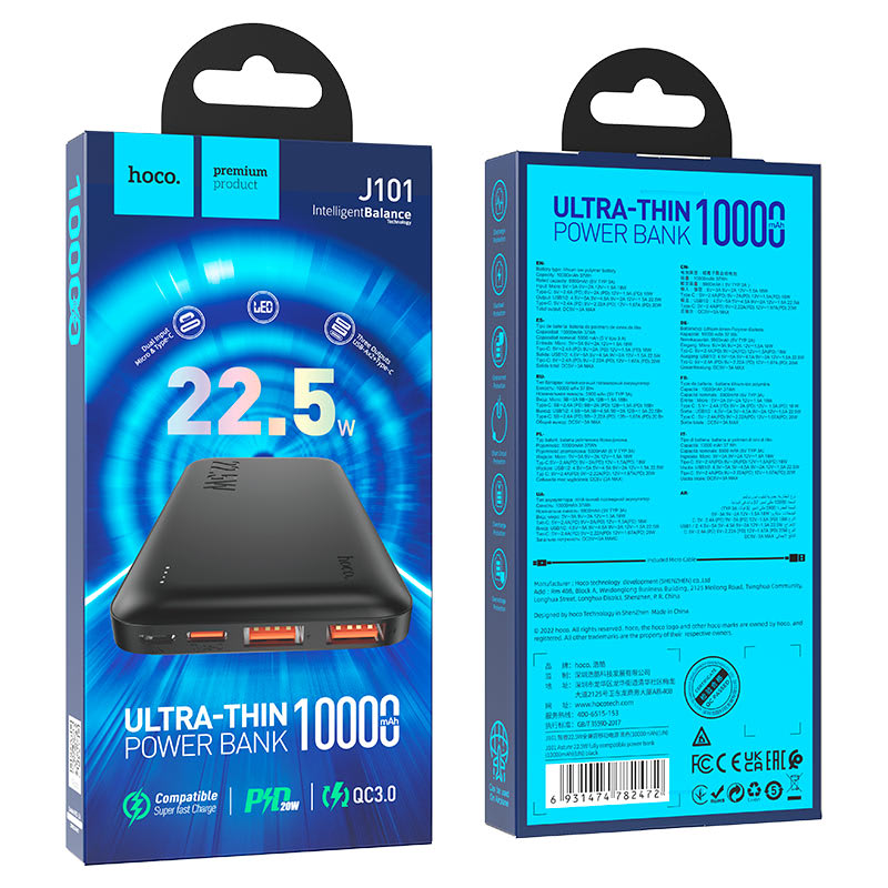 Power Bank hoco. J101 10.000mAh PD20W + QC3.03