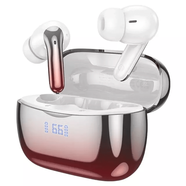 Audífono Bluetooth TWS hoco. EQ16 Rojo1