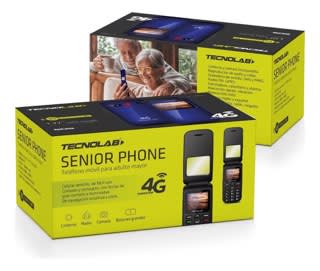 Celular Senior Tecnolab 4G TL456 Shell Shape + Chip Entel - Azul3