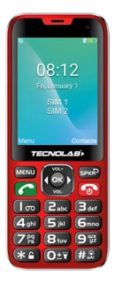 Celular Senior TecnoLab 4G TL487 + Chip Entel - Rojo1