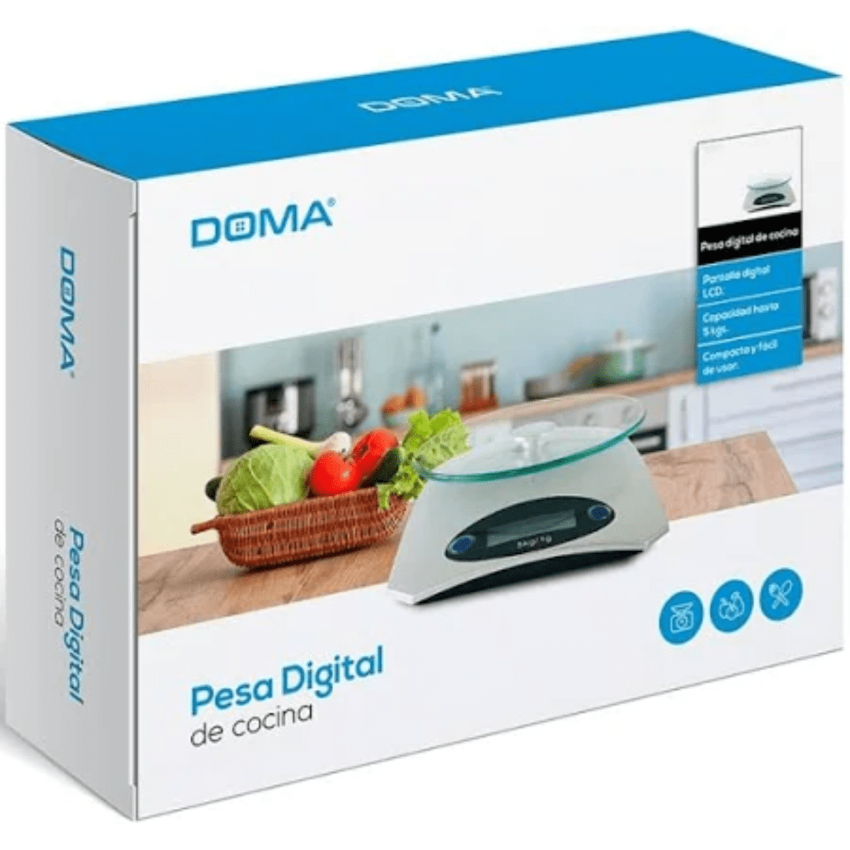 Pesa Digital DOMA Cocina 5Kg Max DM00361