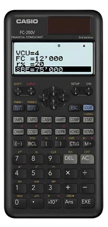 Calculadora Casio FC-200V Financiera Segunda Edición6