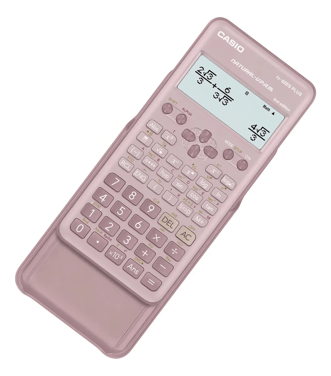 Calculadora Científica Casio FX-82ES PLUS Segunda Edición 252 Funciones Rosado3