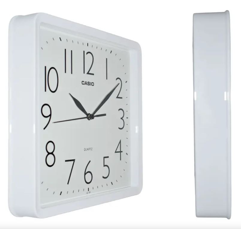 Reloj Mural Casio IQ-06 Análogo Blanco5