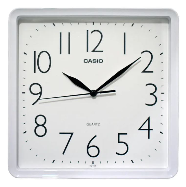 Reloj Mural Casio IQ-06 Análogo Blanco7