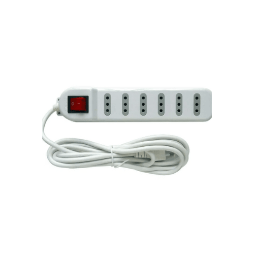Alargador 6 Tomas con Interruptor Macrotel 3.0m2
