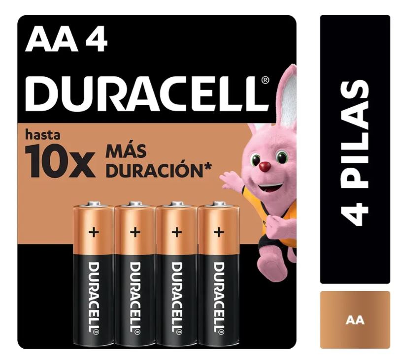 Pila Alcalina Duracell AA 4 Unidades1