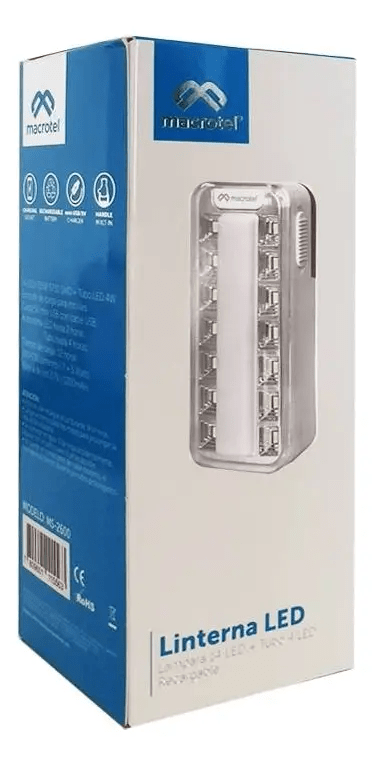 Lámpara de Emergencia Macrotel 14 LED + Tubo LED 4W Recargable3