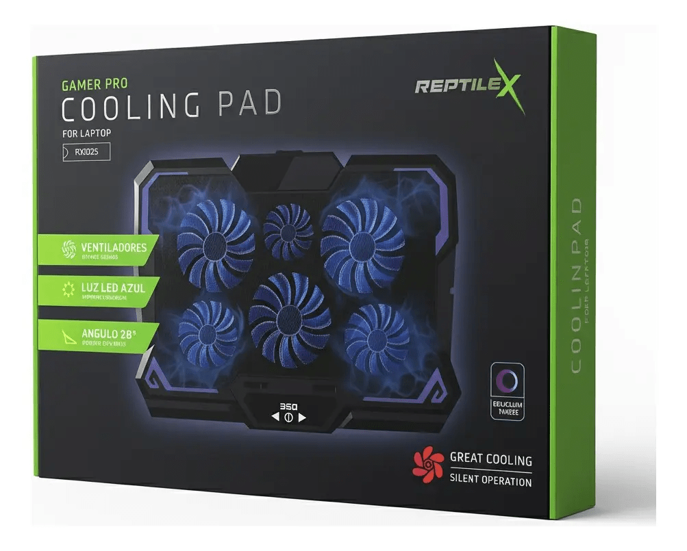 Ventilador Notebook Gamer Reptilex De 6 Aspas Pro Rx00251