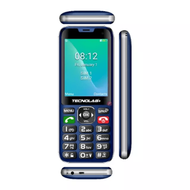 Celular Senior TecnoLab 4G TL487 Azul + Chip Entel3