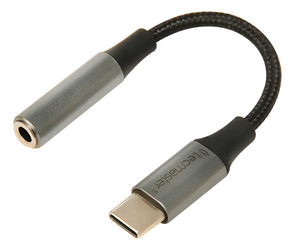 Adaptador Tipo-C a Jack 3.5mm Tecmaster Gris1