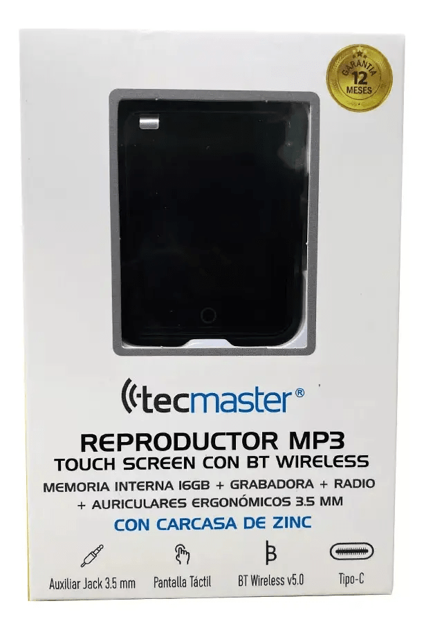 Reproductor MP3 Tecmaster Bluetooth 16GB2